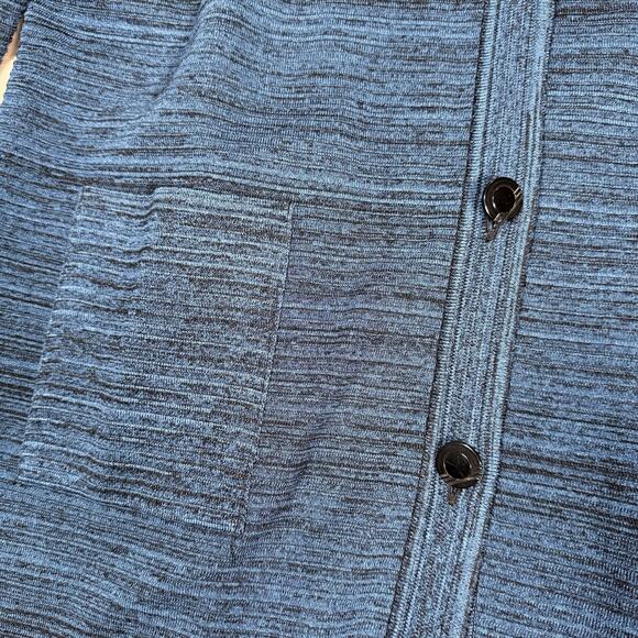 Misook Cardigan Topper Jacket Women's Size XL Long Blue Black Button Acrylic - Picture 2 of 6